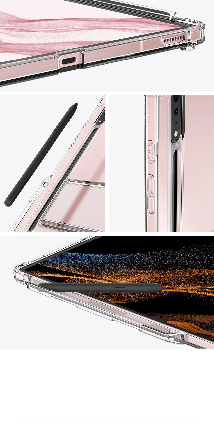 Araree Flexield Sp Case For Samsung Tab S8 Ultra - Clear - Tashqila Araree Flexield Sp Case For Samsung Tab S8 Ultra - Clear - Tashqila